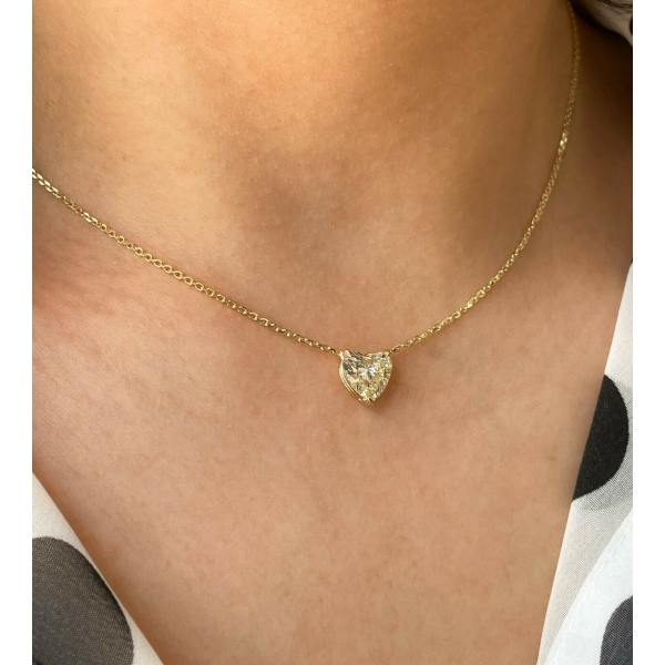 Yellow gold with diamond on sale necklace